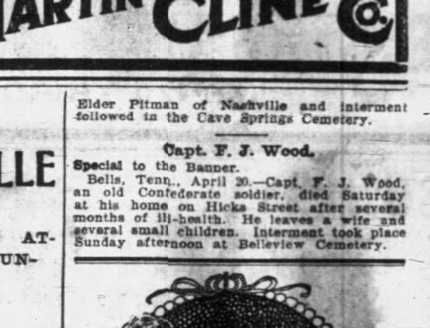 Capt. F. J. Wood: Old Confederate Soldier